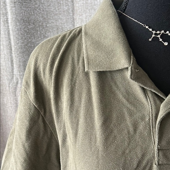 American Eagle Outfitters Green Polo Shirt Classic Knit Casual - Picture 3 of 4